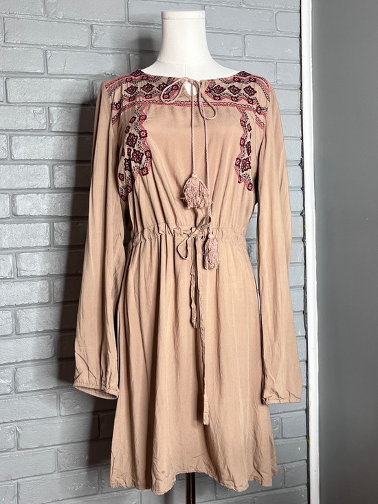Rock & Roll Cowgirl Dresses & Skirts - Rock & Roll Cowgirl Embroidered Boho Aztec Tunic Long Sleeve Dress Size Medium